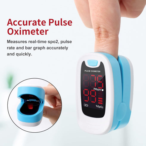 CONTEC LED CMS50M Pulse Oximeter, SpO2 and PR Value Waveform Blood Oxygen Monitor with Neck/Wrist Cord