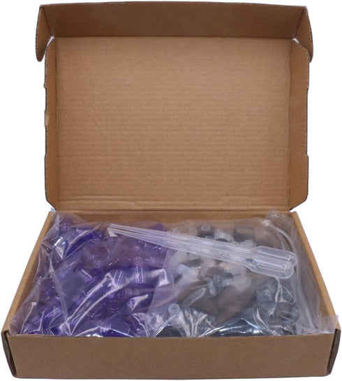 Wresty 60 Pcs Mini Purple Glass Roller Ball Bottles, 1ml Refillable Empty Sample Vials for Essential Oils, with Opener
