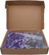Wresty 60 Pcs Mini Purple Glass Roller Ball Bottles, 1ml Refillable Empty Sample Vials for Essential Oils, with Opener