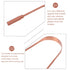 FOMIYES 1Pc Pure Copper Tongue Scraper, Fake Braces Oral Cleaner, Double Sided Stainless Steel Tongue Cleaner