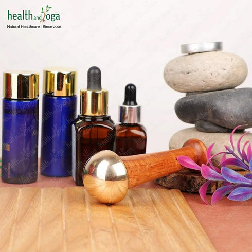 HealthAndYoga BronzEase Kansa Foot Massager - Kansa Wand Ayurveda Benefits of Bronze - Massage Wand to Restore Luster