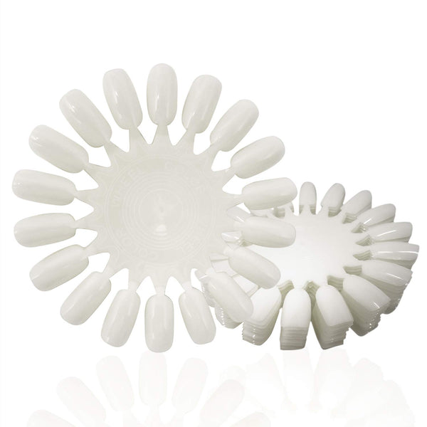 Honbay 20PCS Plastic 18 Tips False Nail Swatches Wheels for Nail Art Color Polish Display