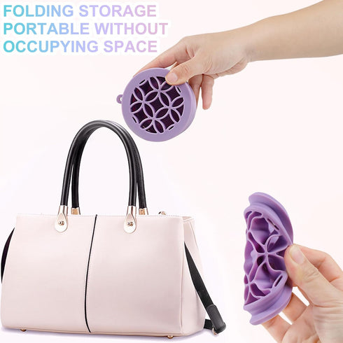 Makeup Brushes Cleaner Mat with Storage Holder, Portable Washing Tool, 2 In 1 Silicone Brush Cleaner Pad