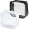 PLULON TSA Approved Toiletry Bag, 2 Pack Small Makeup Bag for Purse, Clear Mini Cosmetic Zipper Pouch