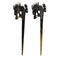 Marycrafts Horn Dragon Carved Hairstick Hair Accessories for Women (Set of 2 Pcs, Black)