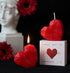T-shin Candle,60G Love Heart Scented Handmade Aesthetic Carved Soy Wax Aroma Decorative Art Candle for Table Photo Prop