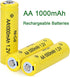 12 Counts 1.2V NI-CD AA 1000mAh Outdoor Solar Rechargeable Batteries for Landscape Lights