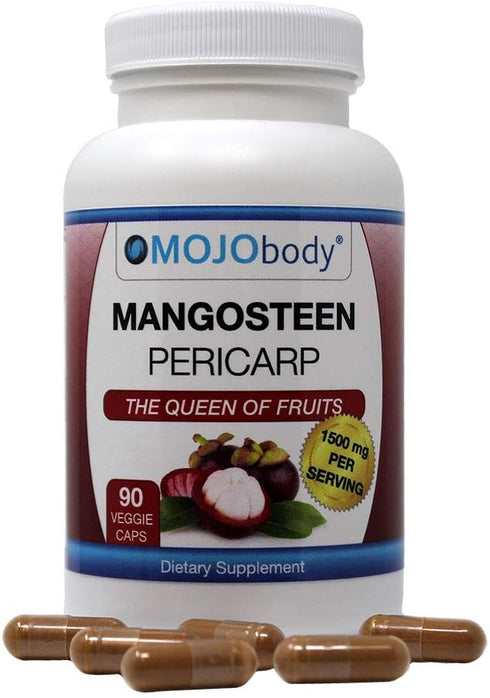 Freeze Dried Mangosteen Pericarp Capsules, 90 Veggie Capsules per Bottle, 1.5 Grams per Serving, Xanthone Rich