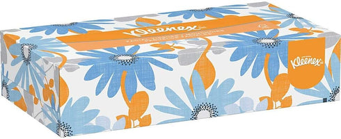Kleenex 21606BX White Facial Tissue, 2-Ply, Pop-Up Box (Box of 125 Tissues), White