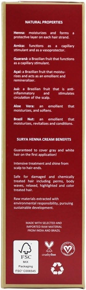 Surya Nature, Inc Henna Chocolate Cream, 2.31 oz