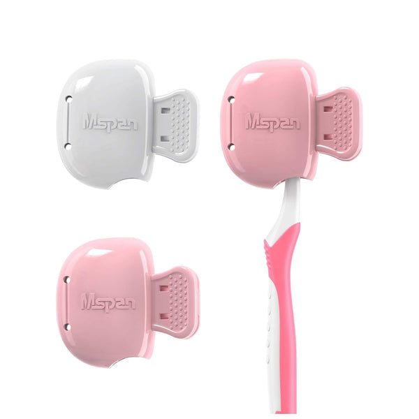 Mspan Toothbrush Head Cover Cap: Travel Case Protector for Manual & Electric Toothbrush, 2 Packs