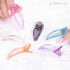 RC ROCHE ORNAMENT 6 Pcs Women's Classic Alligator Hair Clip Barrette - Small Transparent Multicolor Plastic Clamp