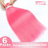 Pre Stretched Braiding Hair Extensions, 26 Inch Synthetic Hair, 6 Packs, Pink