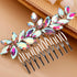 Simple Crystals Hair Comb for Women and Girls, Multi-Color Comb, Color AB