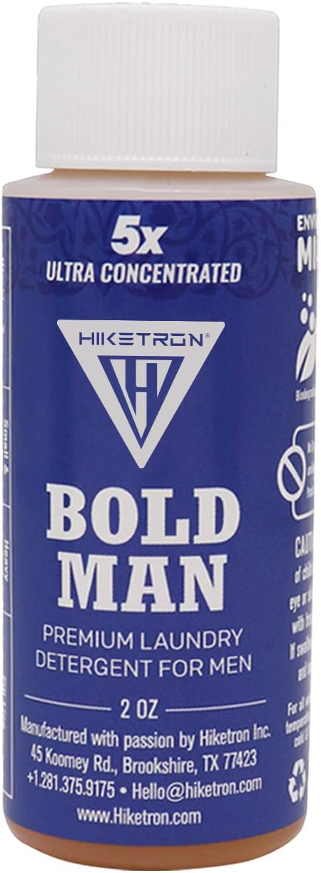 Masculine Scents Sample Pack, Liquid Laundry Detergent, 5x Ultra Concentrated, Tough Stains Remover, 2 FL OZ X 4.