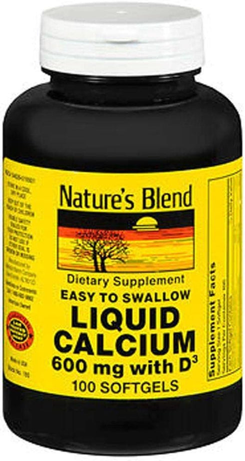 Natures Blend Easy to Swallow Liquid Calcium, 600mg, 100ct