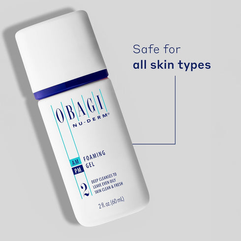Obagi Nu-Derm Foaming Gel – Gel-Based Cleanser for Sensitive, Normal to Oily Skin