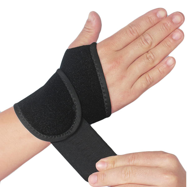 YUNYILAN 2 Pack Wrist Support Brace, Adjustable Hand Support for Arthritis and Tendinitis, Black