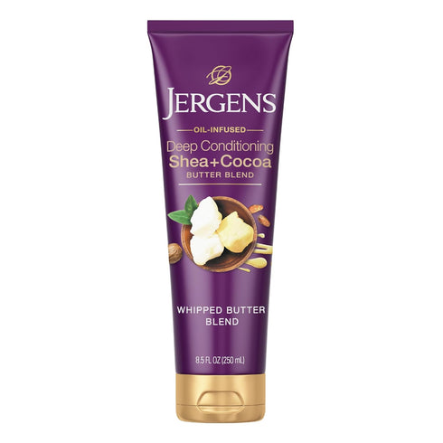 Jergens Shea + Cocoa Butter Body Lotion for Dry Skin, Deep Conditioning Moisturizer with Vitamins E & B3
