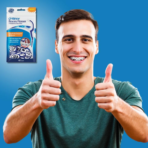 Braces Flosser - Designed for Braces, Ultra Strong Floss for Easy & Effective Clean, 40 Count (Pack of 4)