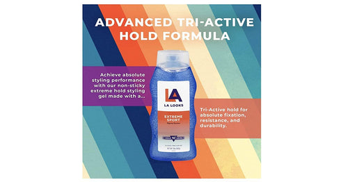 L.A. Looks Sport Activity Proof Power Gel, 20 oz (Pack of 1), Mega X-Treme Hold
