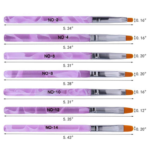 WOKOTO 14 Pcs Acrylic Nail Brush Pen Set Uv Gel Acrylic Nail Art Brush Tips Builder Brush Nail Painting Brush Pen Nail Acrylic Brush Nail Dust Brush 3d Nail Art Brush Nail Polish Brush Kit