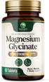 Magnesium Pills Extra Strength 500mg, 60 Tablets, Chelated for Ultra Absorption, Bone & Heart Support
