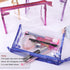 SITAKE 12 Pcs Clear Waterproof Cosmetic Bags with Handle, Portable Makeup Pouches, PVC Travel Organizers (Black)