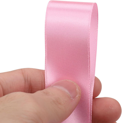 1 inch 50 Yard Pink Satin Ribbon for Gift Wrapping, Wedding, Crafts, Christmas, Floral, Invitation Decorations