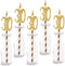 30th Birthday Paper Straw Decor, 24-Pack Real Gold Glitter Cut-Out Numbers for Happy 30 Years Party