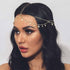 Yean Gold Sequins Head Chain, Boho Festival Forehead Hair Jewelry for Women and Girls, Halloween Costume Headpiece