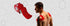 Theraband Hot Red/Black - 2" X 1" Strips