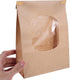 TOPPERFUN 50pcs Packaging Kraft Paper Bread Bags with Window, Large Reusable Bread Bags for Toast Wrapping and Bakery