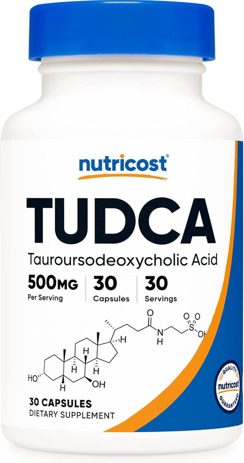Nutricost Tudca 500mg, 30 Capsules, Tauroursodeoxycholic Acid, Premium Quality, Gluten Free