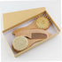 VANZACK Set Wool Baby Brush for Newborns Wooden Scalp Grooming Comb Soft Bristle Hair Brush for Infant Care