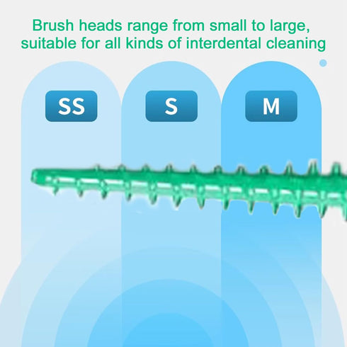 300 Pieces Dual-Use Interdental Brushes, Soft Silicone Disposable Dental Picks for Effective Teeth Cleaning