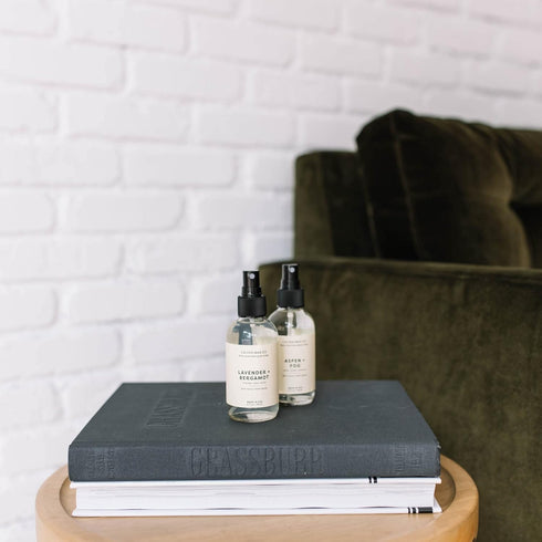 Calyan Wax Co. Lavender & Bergamot Natural Room Spray, 4 Fl Oz Each, Essential Oils Infused Air Freshener & Mist