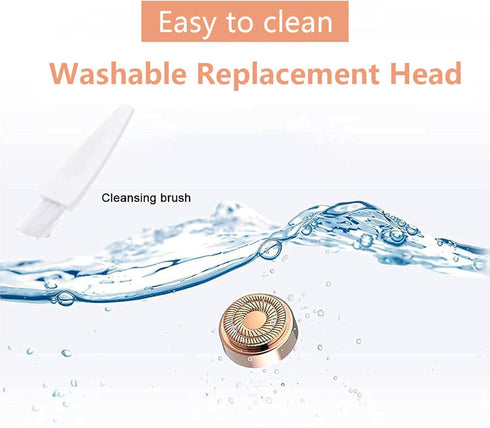 Replacement Heads for Finishing Touch Flawless Facial Hair Remover Device for Women, 18k Gold Blades with Gurelax