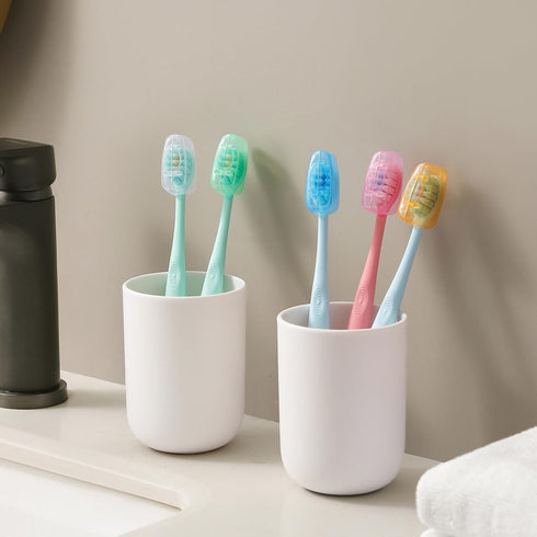 Muslish 20 Pack Travel Toothbrush Head Covers - Portable Toothbrush Pod Caps for Home and Travel