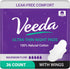 Veeda Natural Cotton Night Pads for Women - Overnight Heavy Flow Absorbent Ultra-Thin Feminine Pads, 36 Count