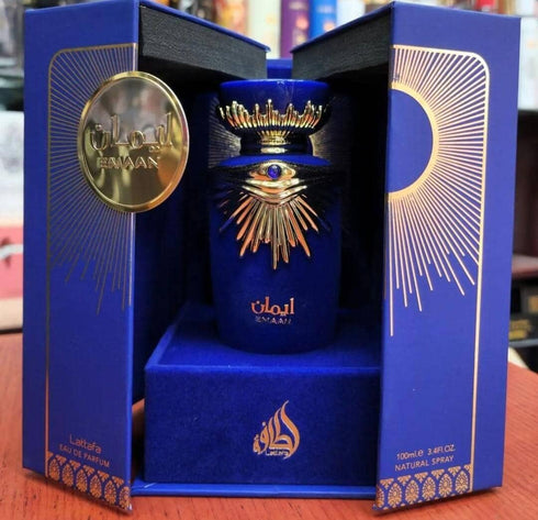 Lattafa Emaan Eau de Parfum Spray for Unisex, 3.4 Ounce