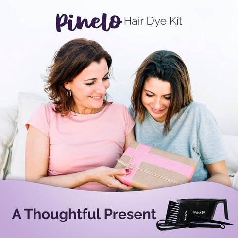 Pinelo 17-in-1 Hair Dye Kit, Complete Hair Coloring Kit, Color Mixing Bowl, Brushes, Clips, Gloves