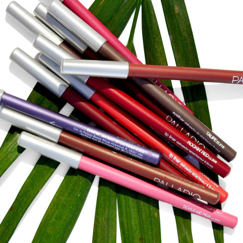 Palladio Lip Liner Pencil, Wooden, Aubergine, Firm yet Smooth, Hydrating, Long Lasting