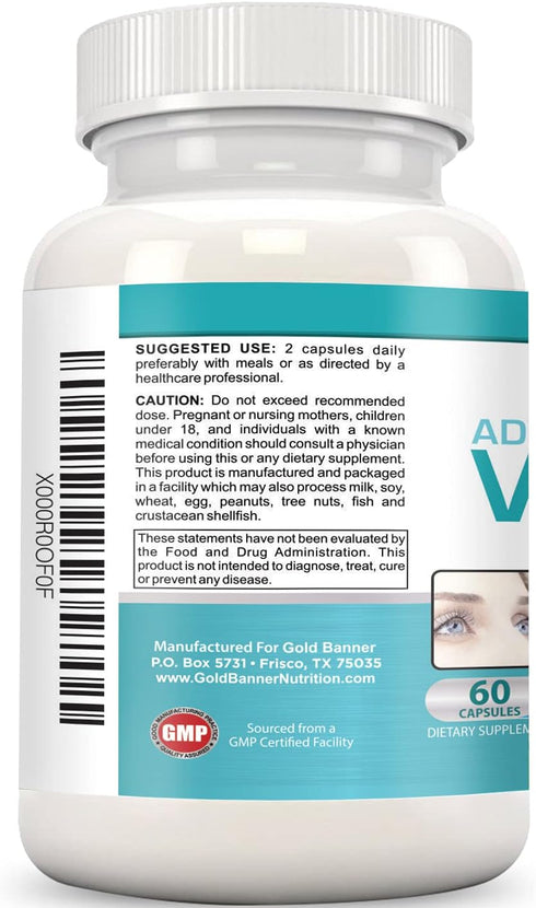 Advanced Vision Support, Lutein Eye & Vision Complex with Lutein, Bilberry, Zinc, Grapeseed & Essential Vitamins, All