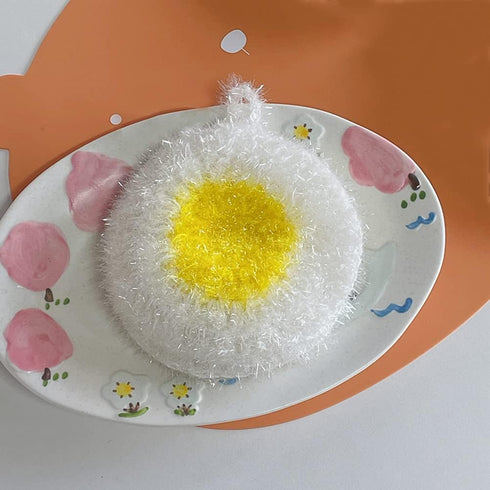 Avocado and Egg Shape Acrylic Dish/Pot Scrubbers – Cute Food Dish Sponge No Odor Kitchen Sponge (2 Pack)