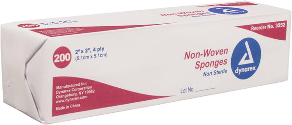 Non-Woven Sponge 4Ply N/S - 2x2 - 200/Box - 2 Pack (2)