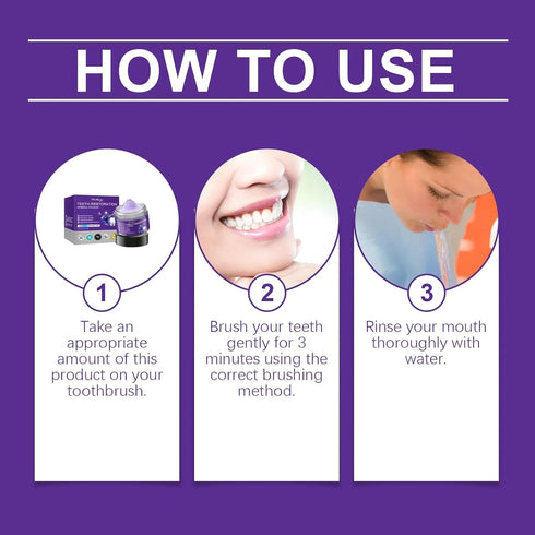 WUBLSYAN (50G) Teeth Restoration Mineral Powder, Purple Dental Restoration Mineral Powder, Effective in Strengthening