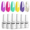 Vishine 6 Colors Gel Nail Polish Set - Rainbow Candy Nail Art Gift Box, Soak Off UV LED Gel Polish Kit 8ml