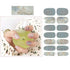 SIUSIO 112pcs Nail Wraps, 8 Sheets Full Nail Polish Strips, Gradient Glitter Stickers with Crystal Glass Nail Files