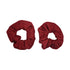 Set of 2 Large Solid Scrunchies in Burgundy